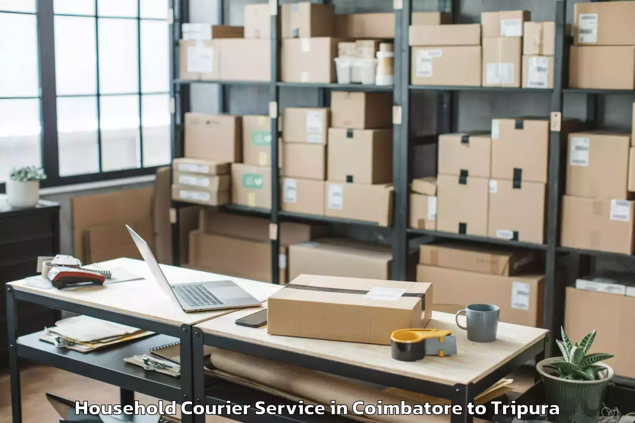 Reliable Coimbatore to Kumarghat Household Courier